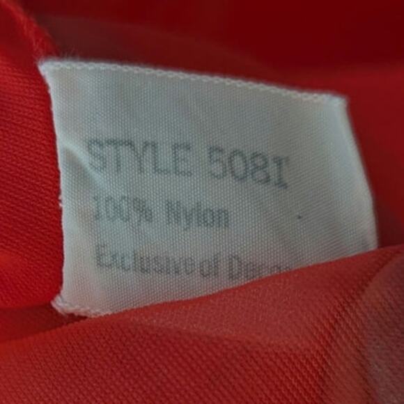 60's Neon Lipstick Red Nightie ~ Size small ~ Artemis Goddard - Picture 6 of 8